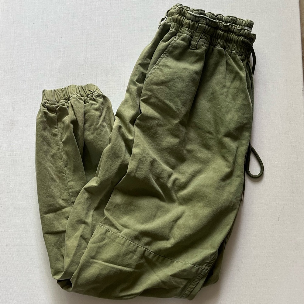 Zara Y2K Army Green Cargo Hiking Pants